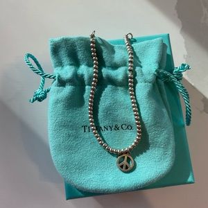 Tiffany’s beaded sterling silver bracelet peace sign